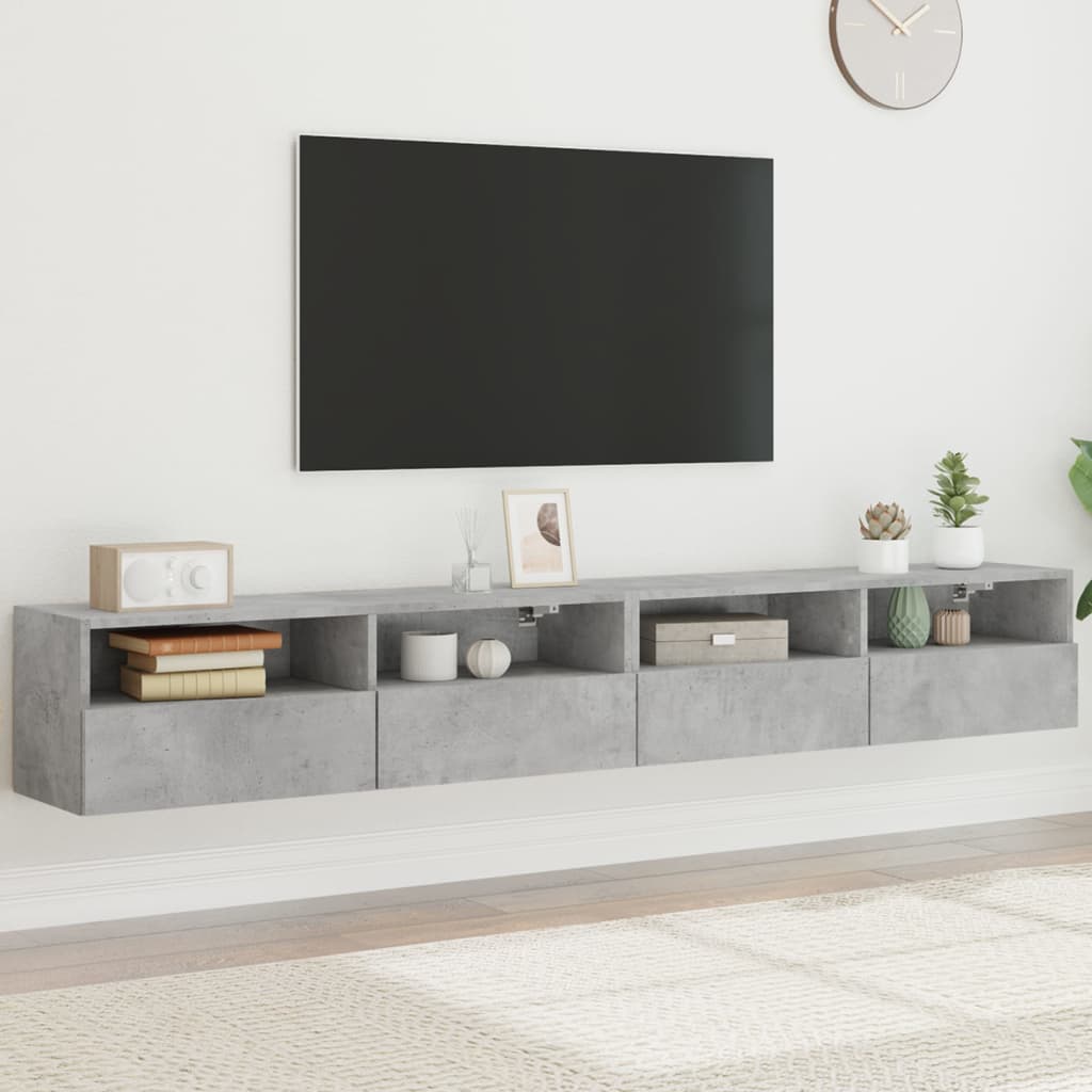 Väggmonterad Tv-Bänk 2 St 100X30X30Cm Konstruerat Trä