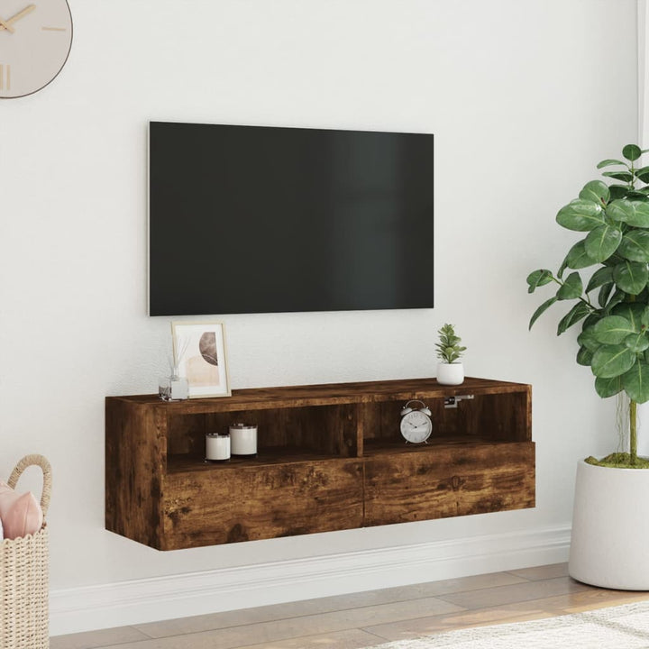 Väggmonterad Tv-Bänk 100X30X30 Cm Konstruerat Trä