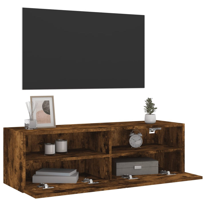 Väggmonterad Tv-Bänk 100X30X30 Cm Konstruerat Trä