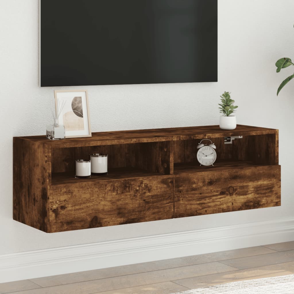 Väggmonterad Tv-Bänk 100X30X30 Cm Konstruerat Trä