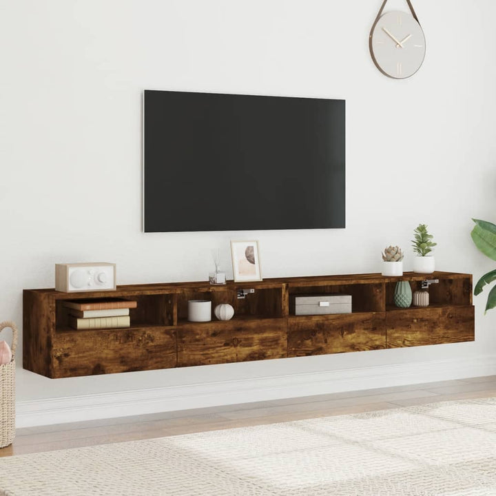 Väggmonterad Tv-Bänk 2 St 100X30X30 Cm