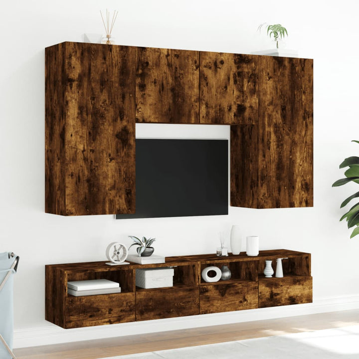 Väggmonterad Tv-Bänk 2 St 100X30X30 Cm