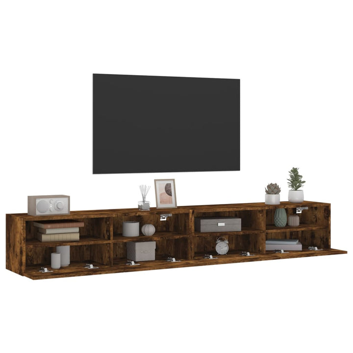 Väggmonterad Tv-Bänk 2 St 100X30X30 Cm
