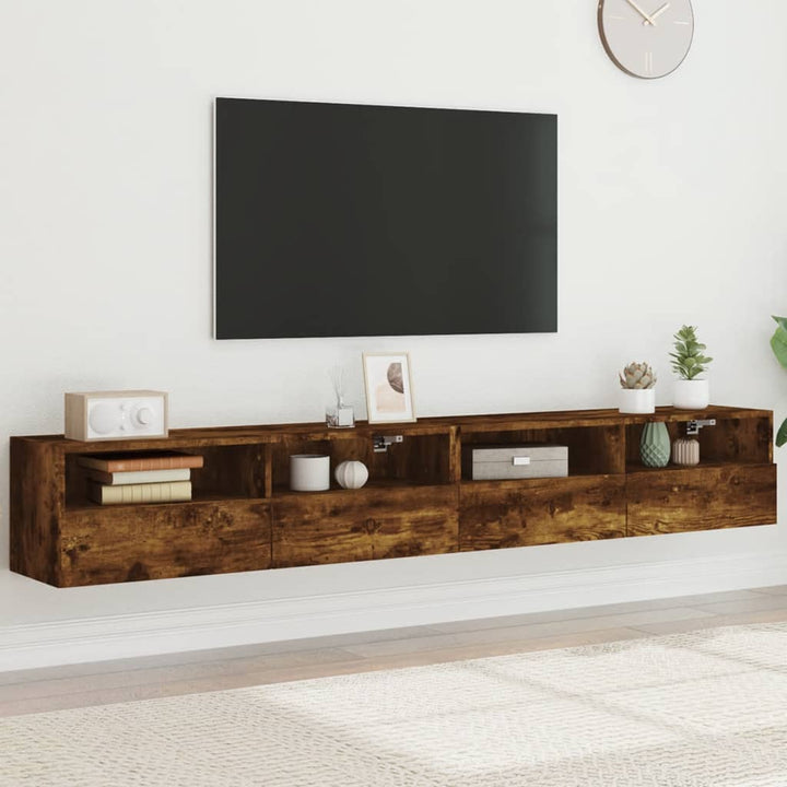 Väggmonterad Tv-Bänk 2 St 100X30X30 Cm