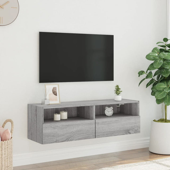Väggmonterad Tv-Bänk 100X30X30 Cm Konstruerat Trä