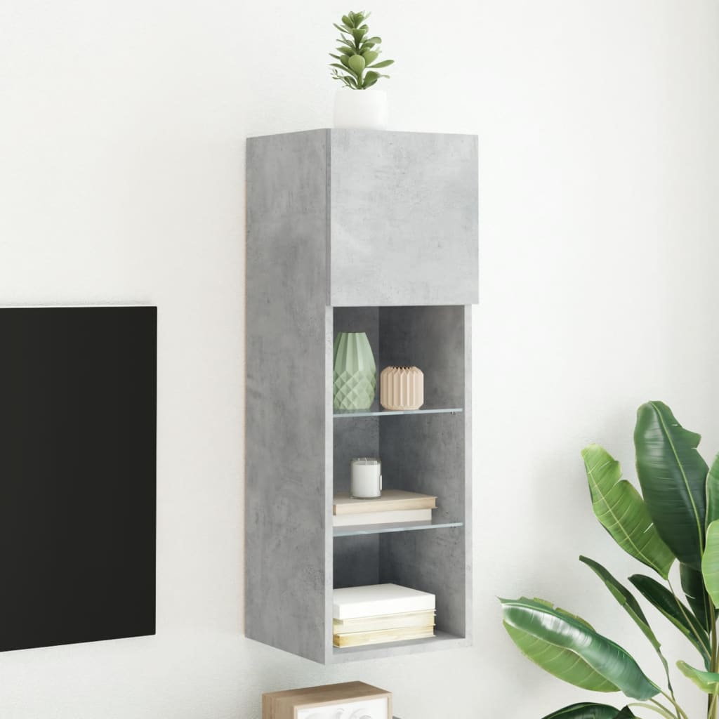 Tv-Bänk Med Led-Belysning 2 St 30,5X30X102 Cm