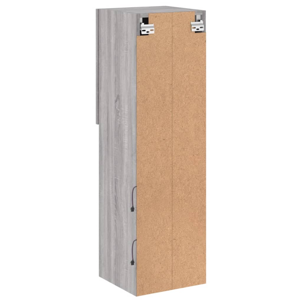 Tv-Bänk Med Led-Belysning 2 St 30,5X30X102 Cm