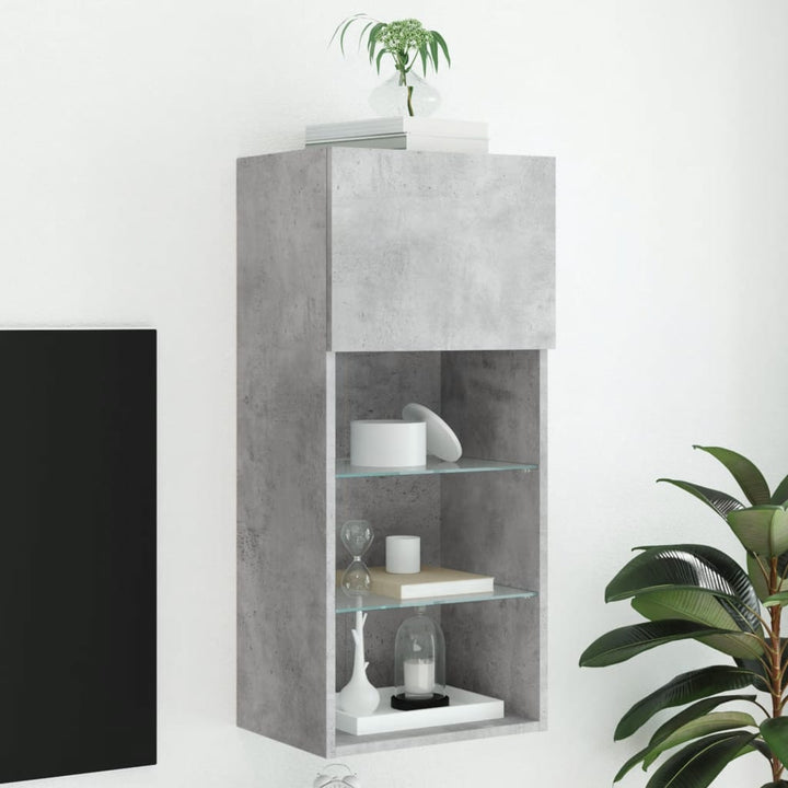 Tv-Bänk Med Led-Belysning 2 St 30,5X30X102 Cm