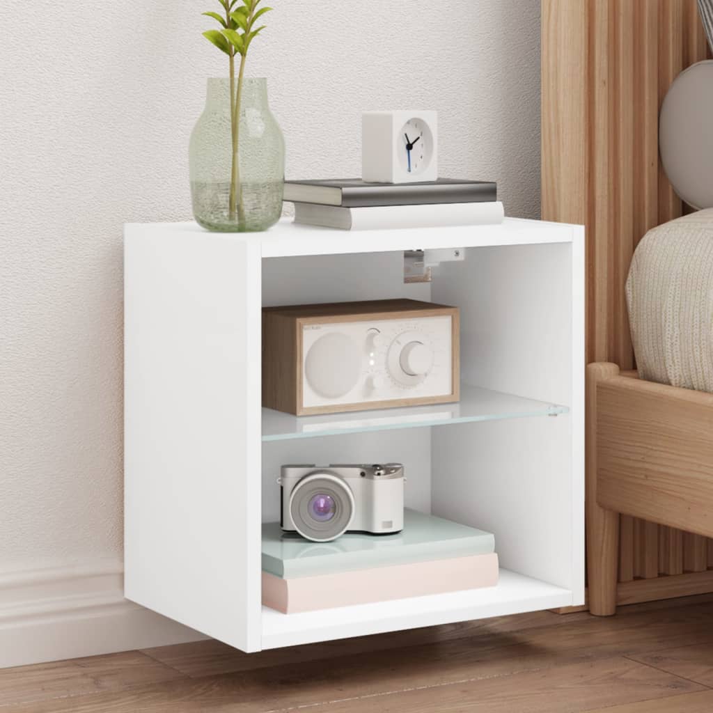 Väggmonterad Tv-Bänk Led 2 St 30X28,5X