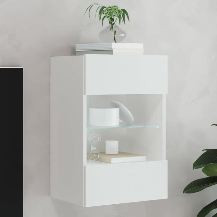 Väggmonterad Tv-Bänk Led 98,5X30X60,5 Cm