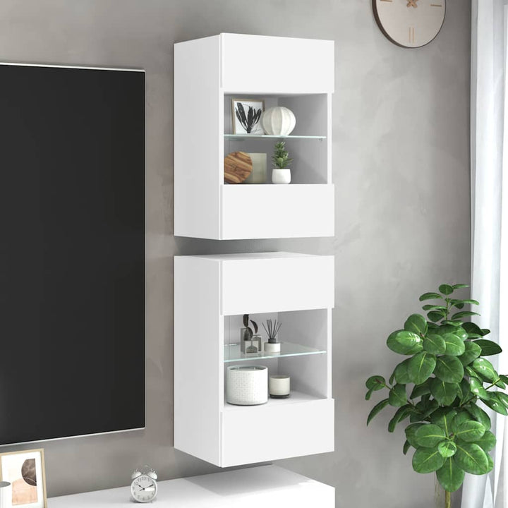 Väggmonterad Tv-Bänk Led 98,5X30X60,5 Cm