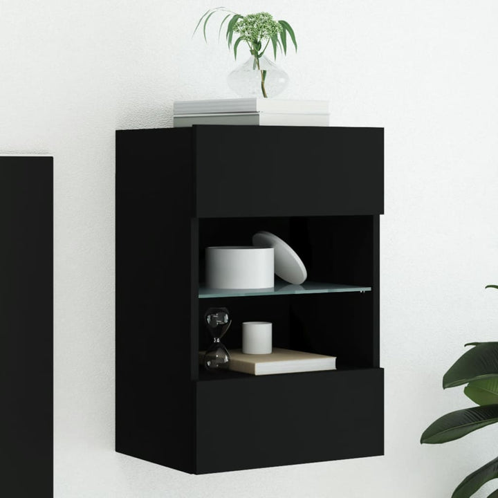 Väggmonterad Tv-Bänk Led 98,5X30X60,5 Cm