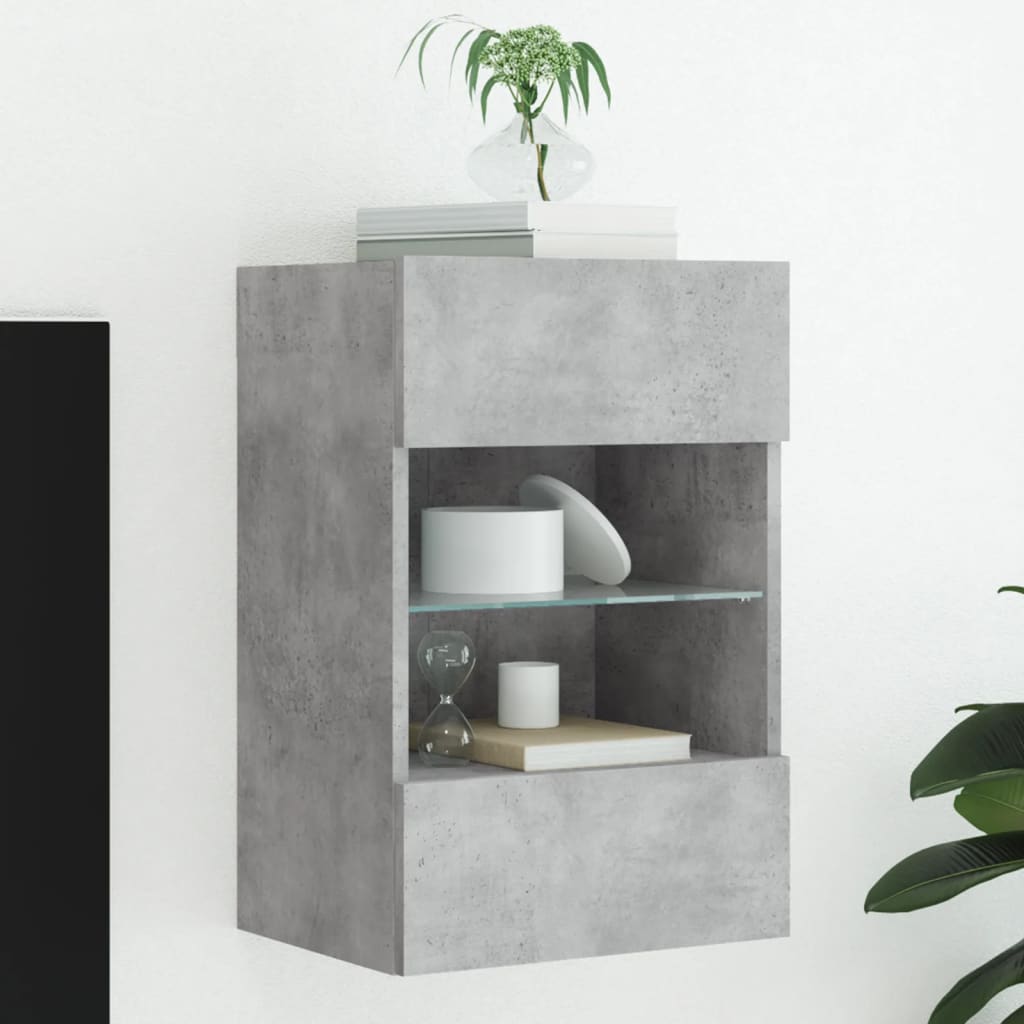 Väggmonterad Tv-Bänk Led 98,5X30X60,5 Cm