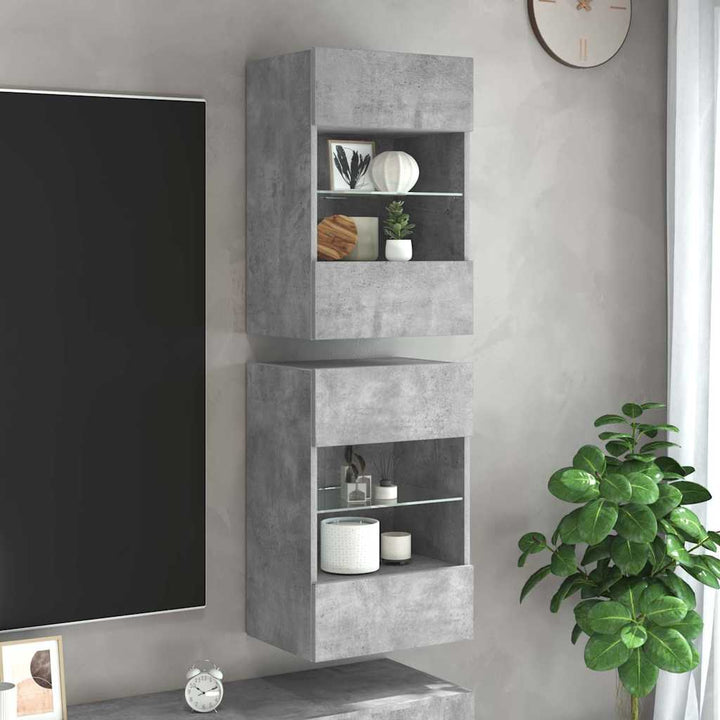 Väggmonterad Tv-Bänk Led 98,5X30X60,5 Cm