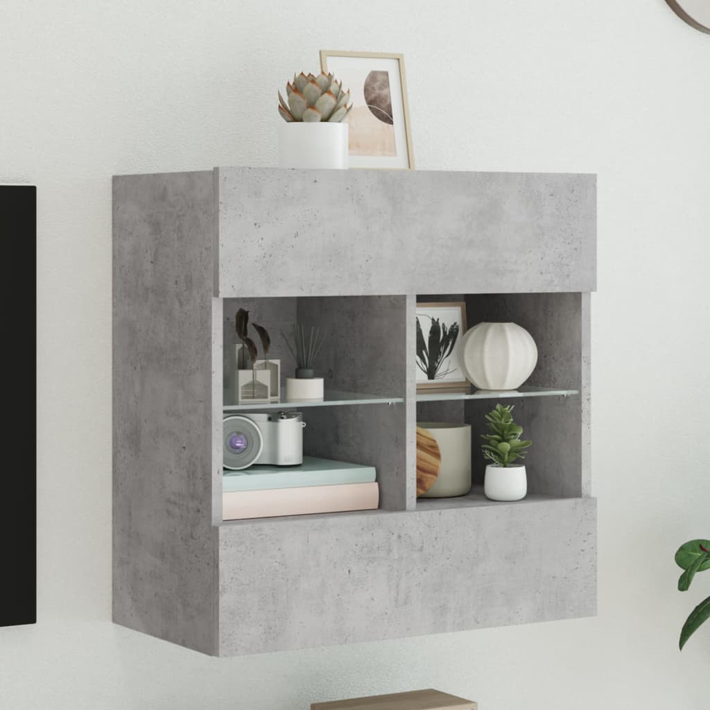 Väggmonterad Tv-Bänk Led 98,5X30X60,5 Cm