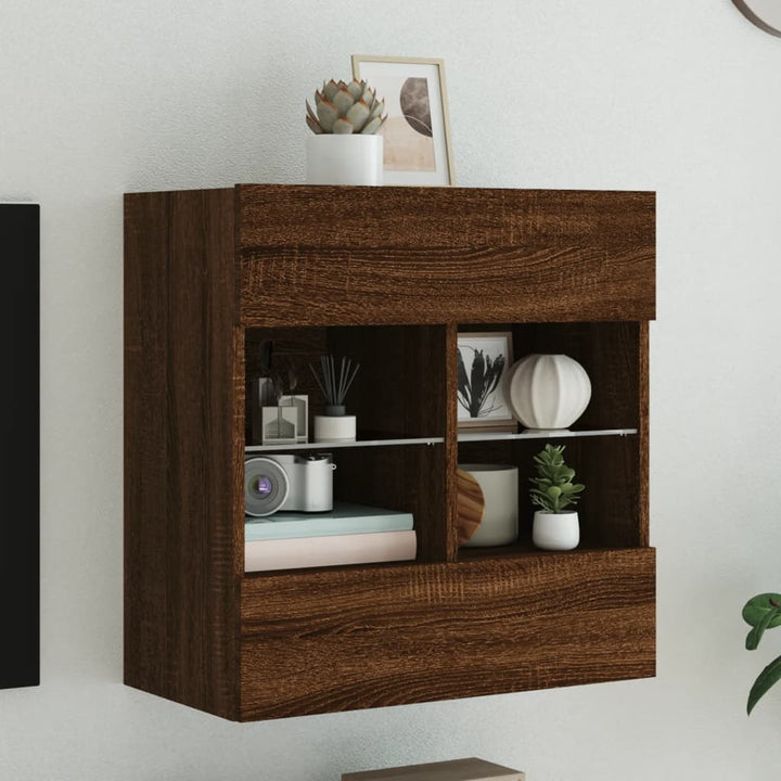 Väggmonterad Tv-Bänk Led 98,5X30X60,5 Cm