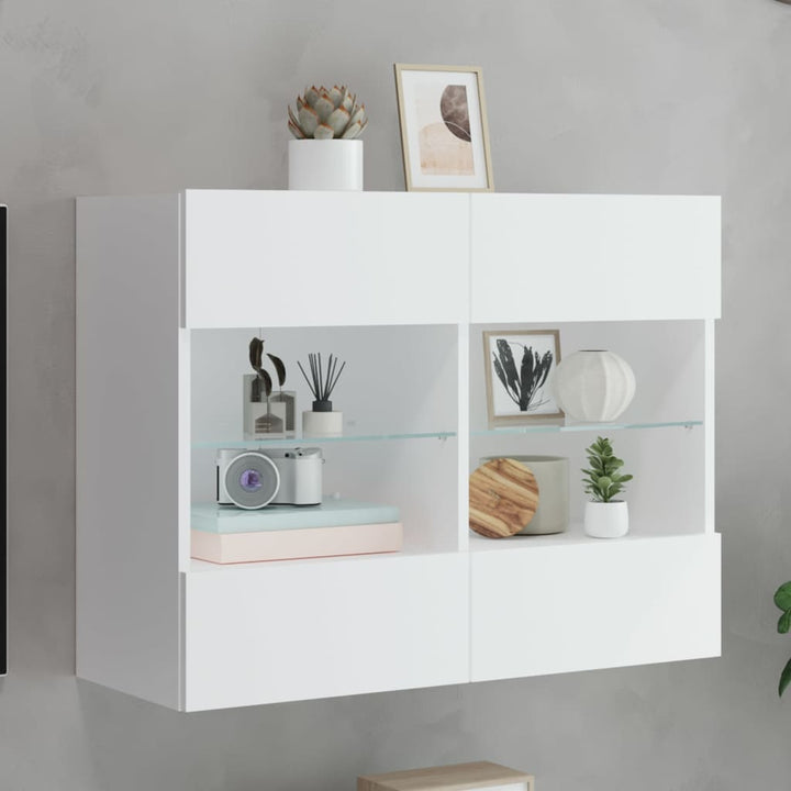 Väggmonterad Tv-Bänk Led 98,5X30X60,5 Cm