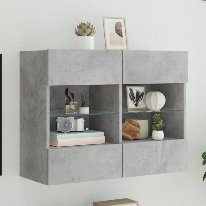Väggmonterad Tv-Bänk Led 98,5X30X60,5 Cm