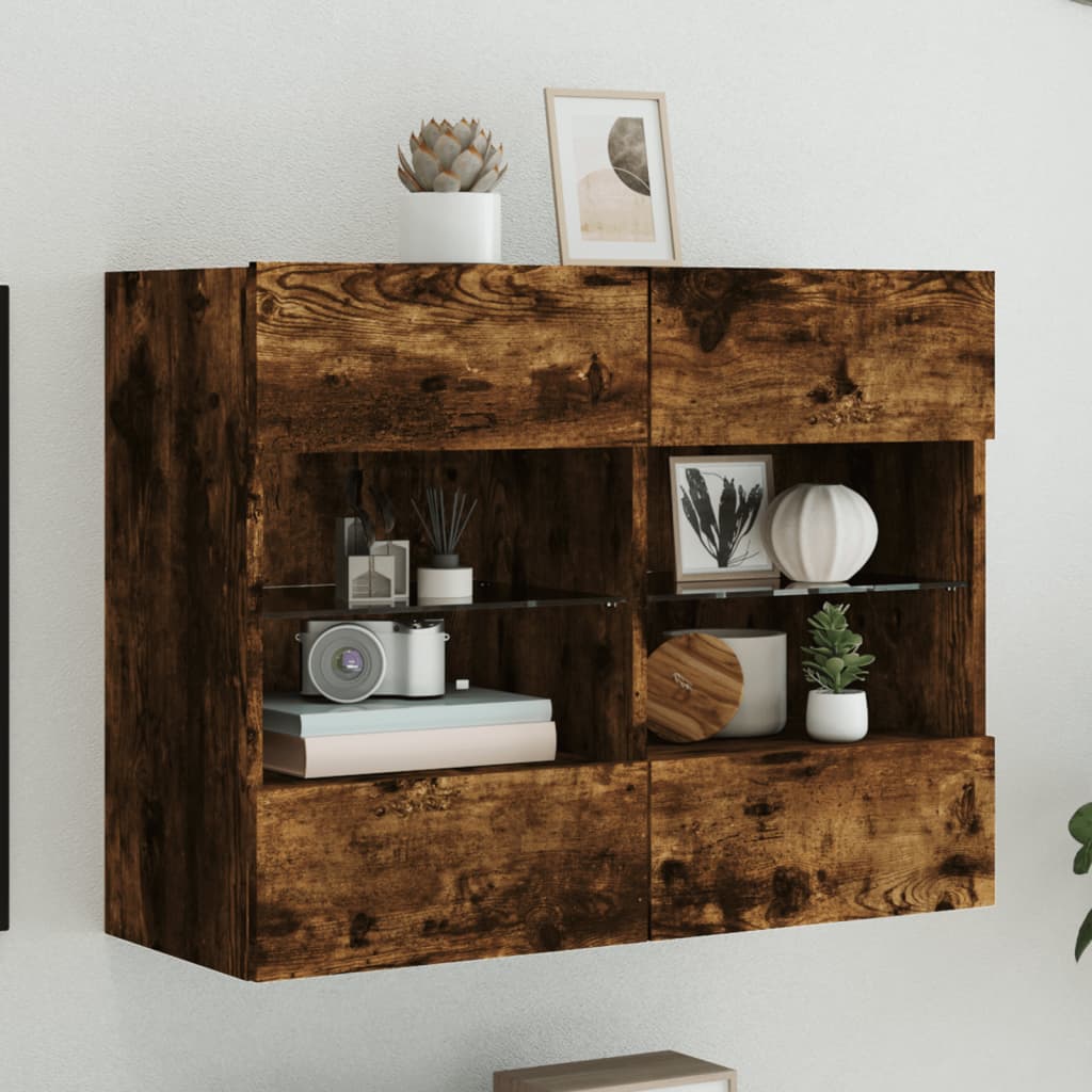 Väggmonterad Tv-Bänk Led 98,5X30X60,5 Cm