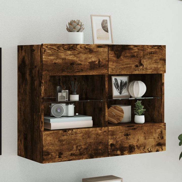 Väggmonterad Tv-Bänk Led 98,5X30X60,5 Cm