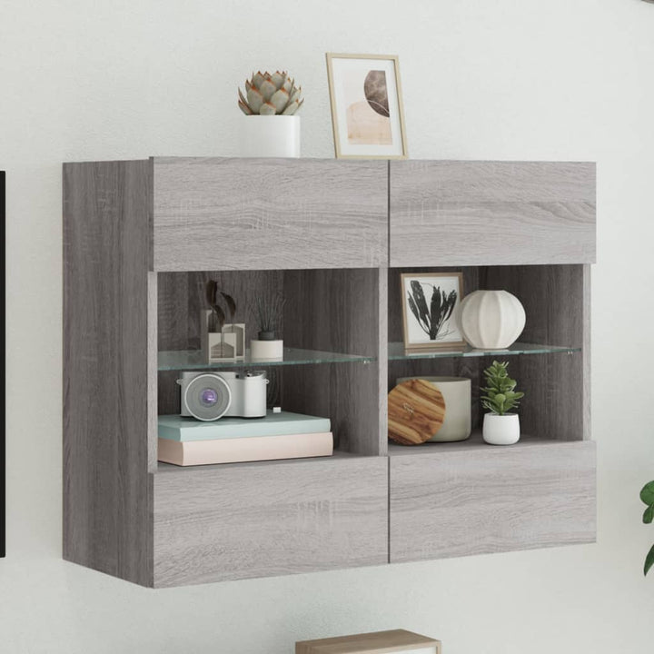 Väggmonterad Tv-Bänk Led 98,5X30X60,5 Cm