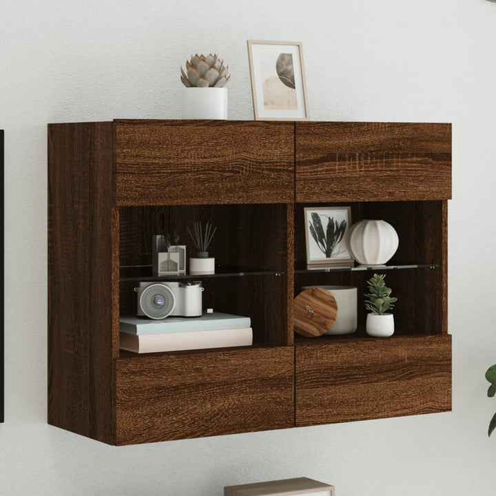 Väggmonterad Tv-Bänk Led 98,5X30X60,5 Cm