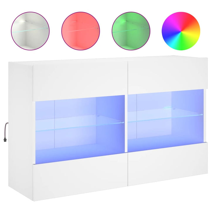 Väggmonterad Tv-Bänk Led 98,5X30X60,5 Cm