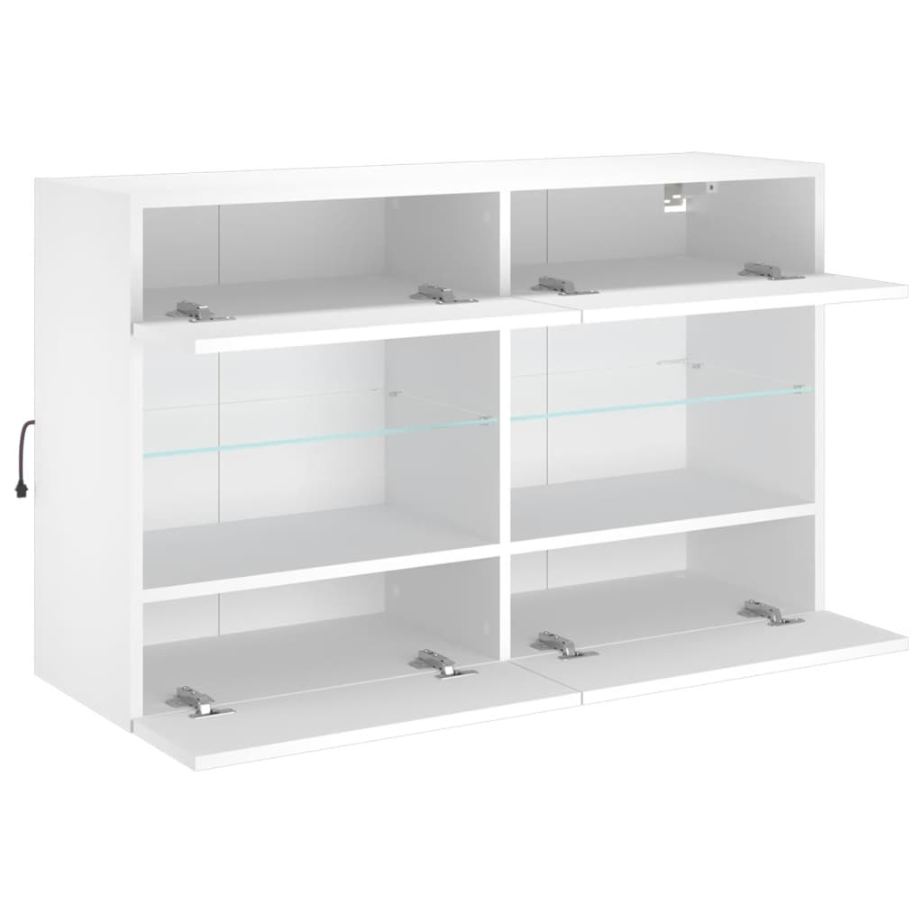 Väggmonterad Tv-Bänk Led 98,5X30X60,5 Cm