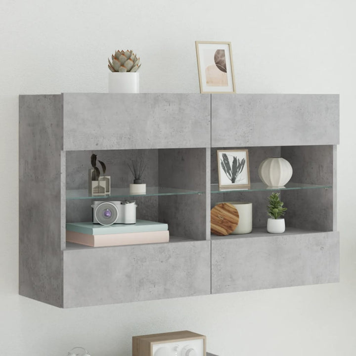 Väggmonterad Tv-Bänk Led 98,5X30X60,5 Cm