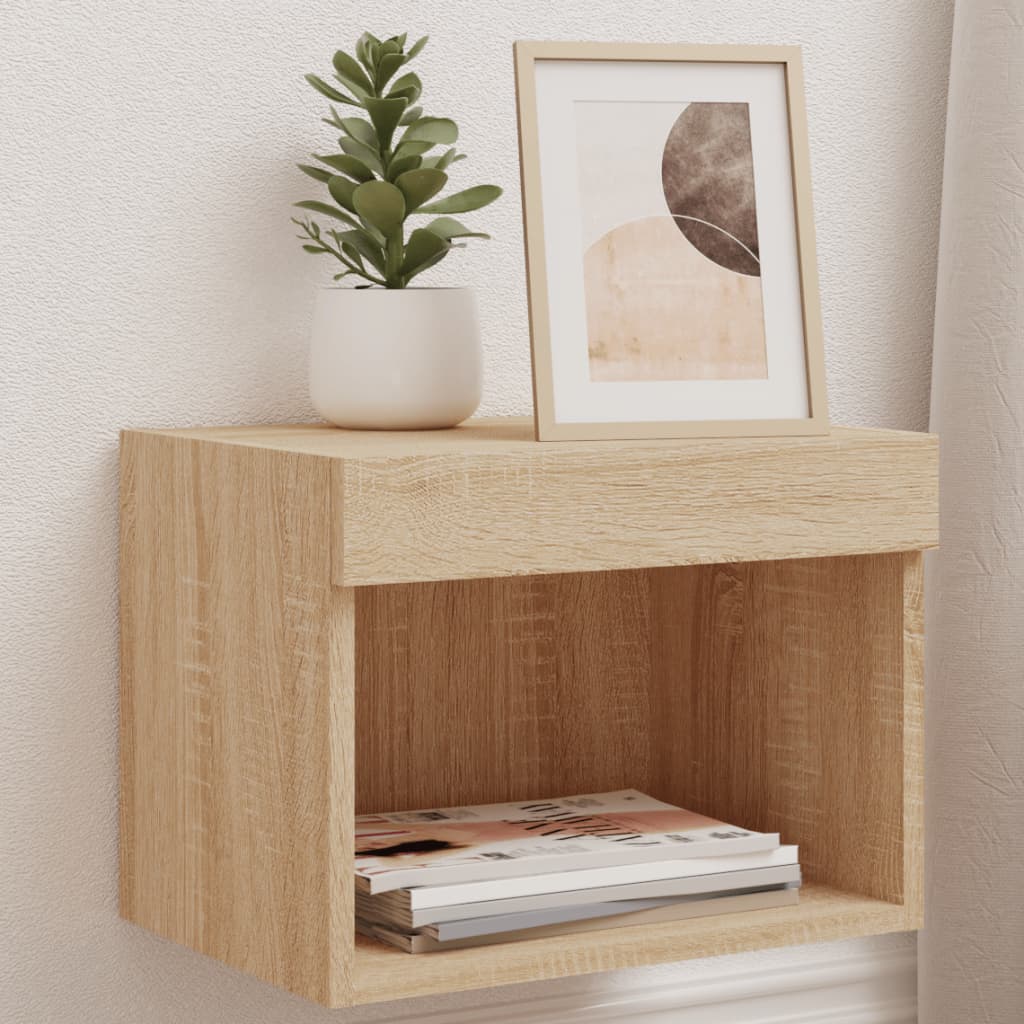 Tv-Bänk Med Led-Belysning 2 St 60X30X30 Cm