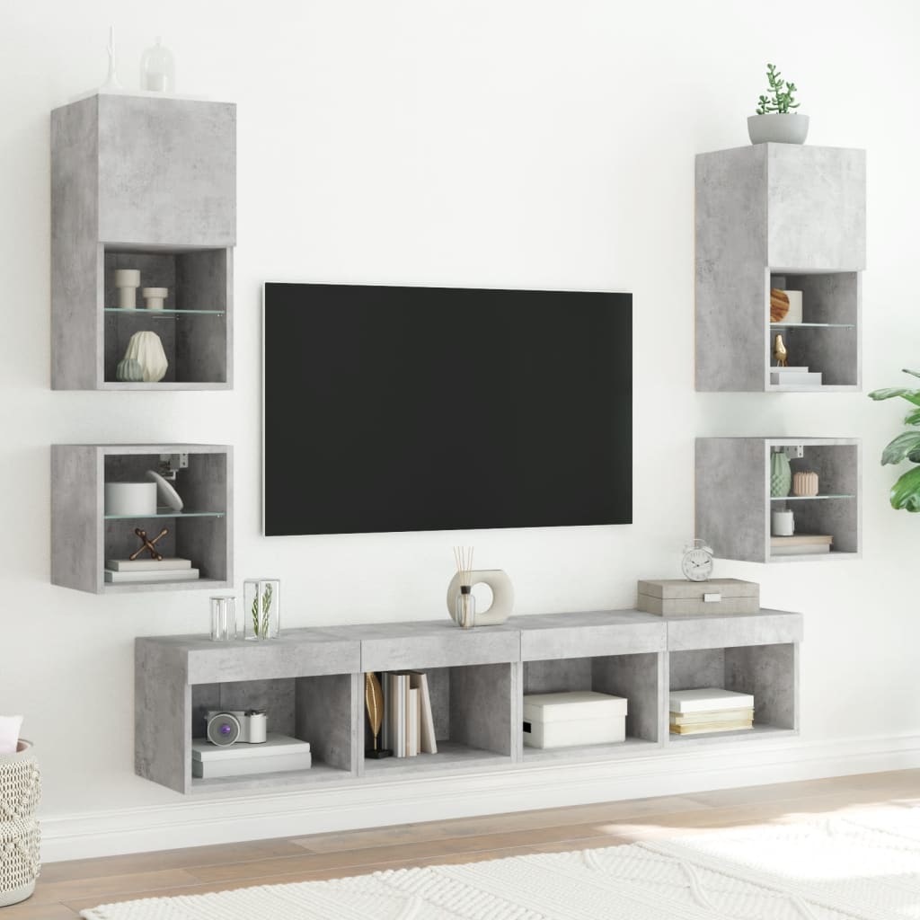 Väggmonterade Sängbord Med Led-Lampor 2 St