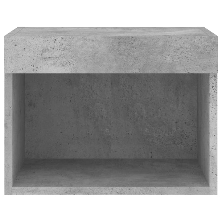 Väggmonterade Sängbord Med Led-Lampor 2 St