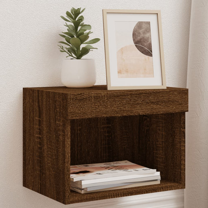 Tv-Bänk Med Led-Belysning 2 St 60X30X30 Cm