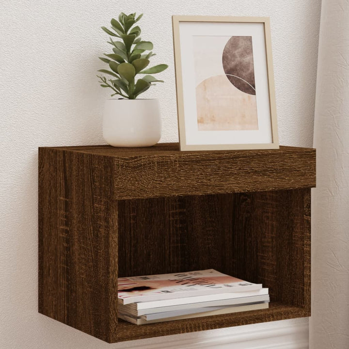 Tv-Bänk Med Led-Belysning 2 St 60X30X30 Cm