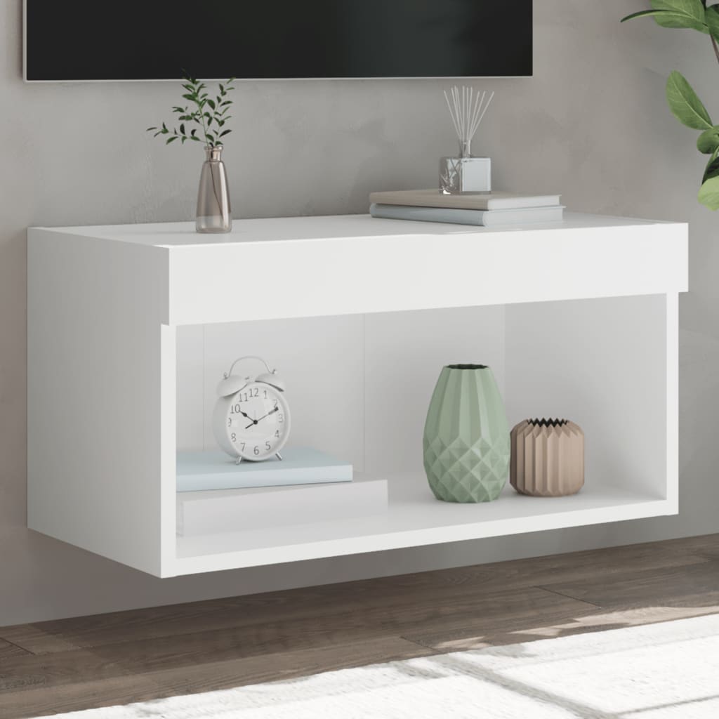 Tv-Bänk Med Led-Belysning 2 St 60X30X30 Cm