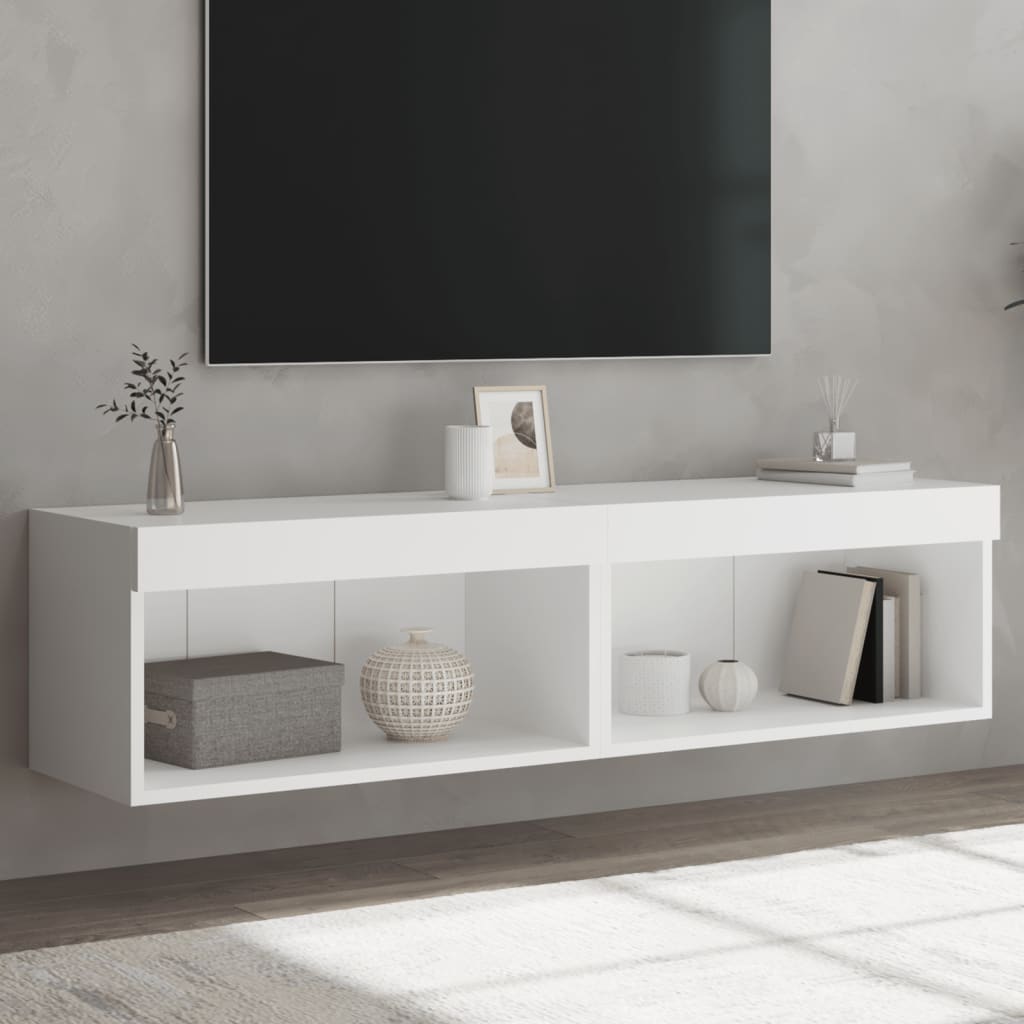 Tv-Bänk Med Led-Belysning 2 St 60X30X30 Cm