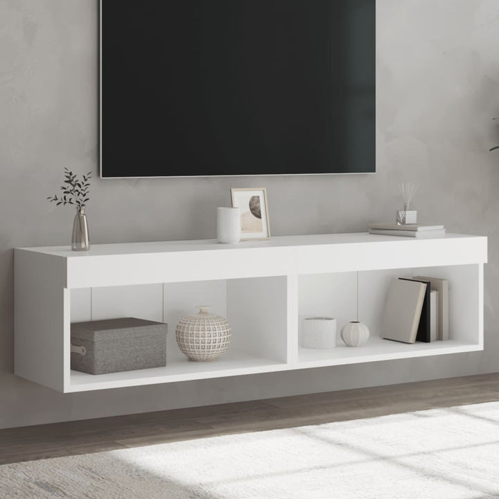 Tv-Bänk Med Led-Belysning 2 St 60X30X30 Cm