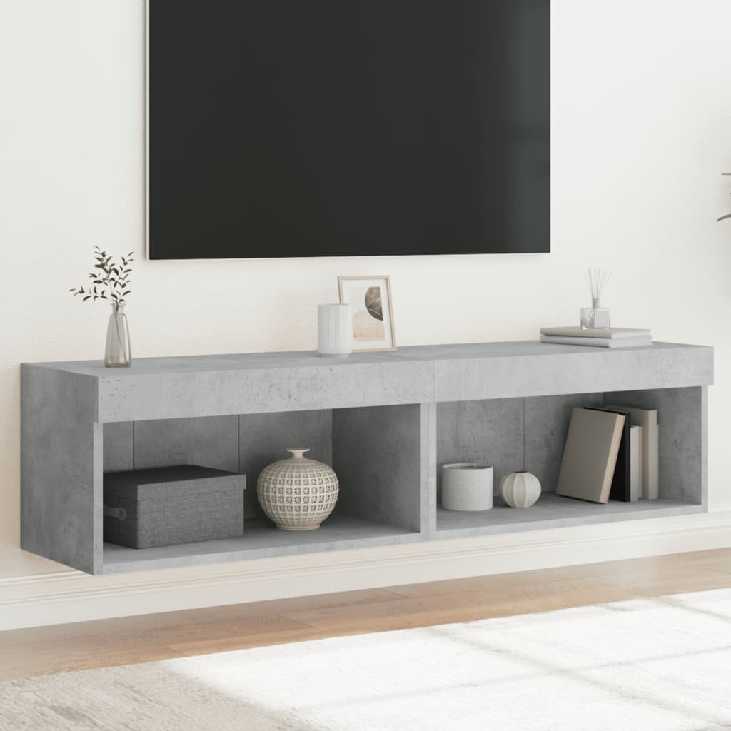 Tv-Bänk Med Led-Belysning 2 St 60X30X30 Cm