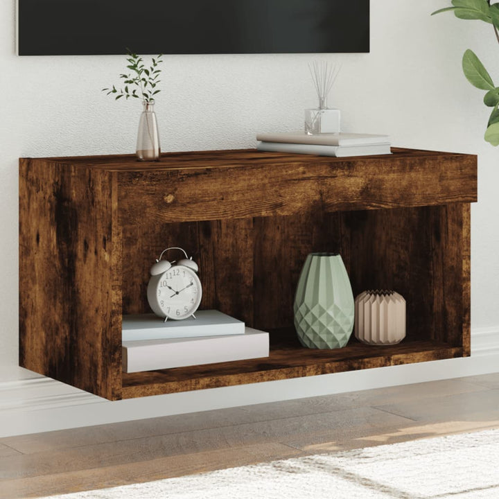 Tv-Bänk Med Led-Belysning 2 St 60X30X30 Cm