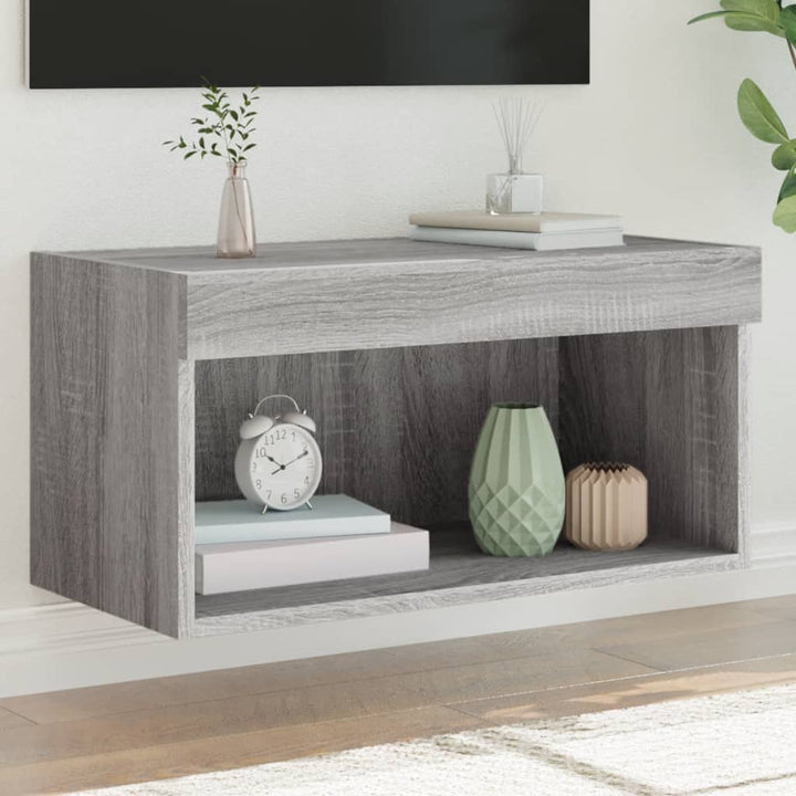 Tv-Bänk Med Led-Belysning 2 St 60X30X30 Cm