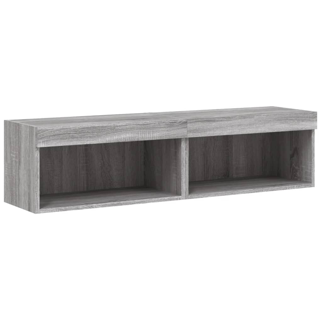Tv-Bänk Med Led-Belysning 2 St 60X30X30 Cm