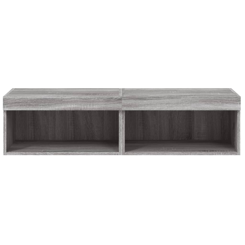 Tv-Bänk Med Led-Belysning 2 St 60X30X30 Cm