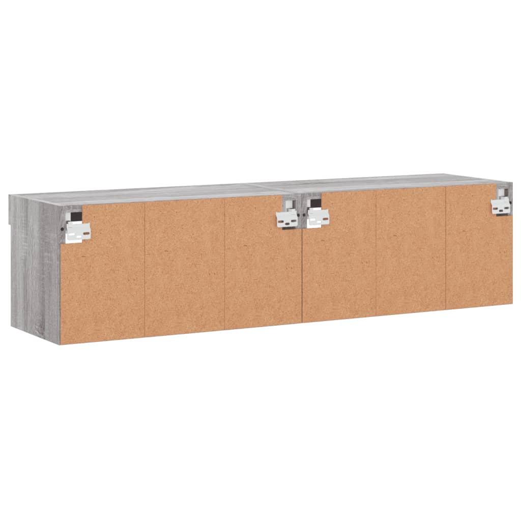 Tv-Bänk Med Led-Belysning 2 St 60X30X30 Cm