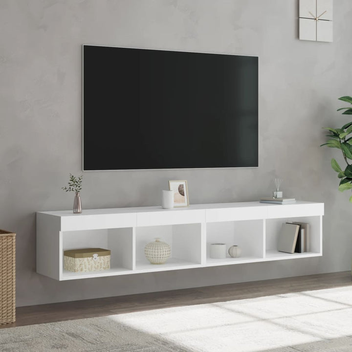 Tv-Bänk Med Led-Belysning 2 St 60X30X30 Cm