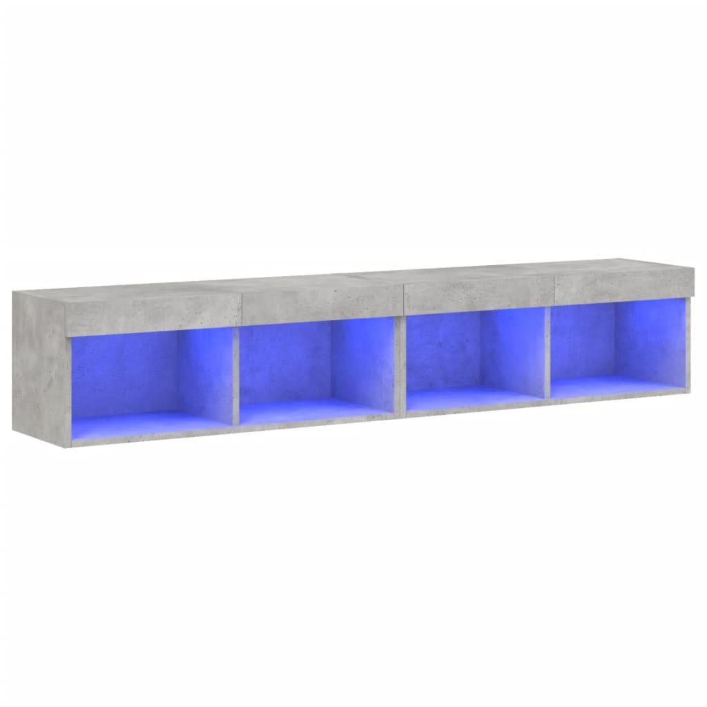 Tv-Bänk Med Led-Belysning 2 St 80X30X30 Cm