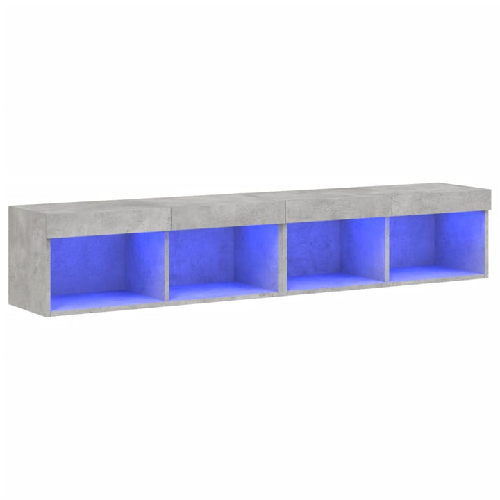 Tv-Bänk Med Led-Belysning 2 St 80X30X30 Cm