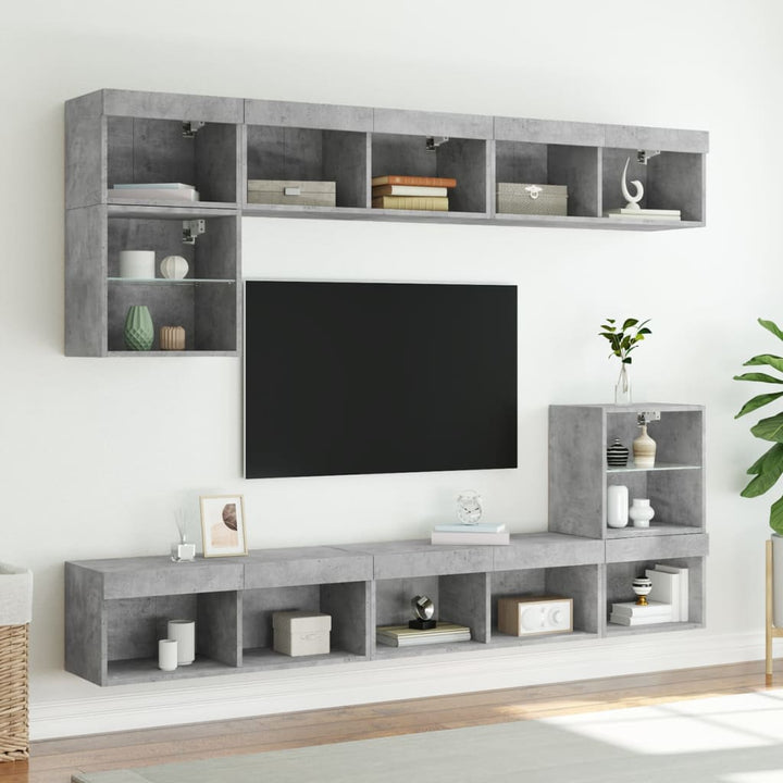 Tv-Bänk Med Led-Belysning 2 St 80X30X30 Cm