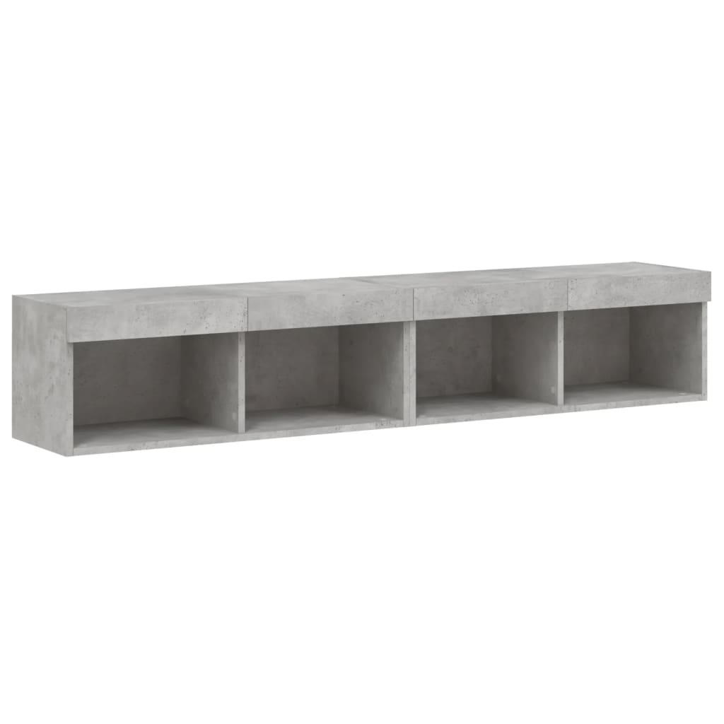 Tv-Bänk Med Led-Belysning 2 St 80X30X30 Cm