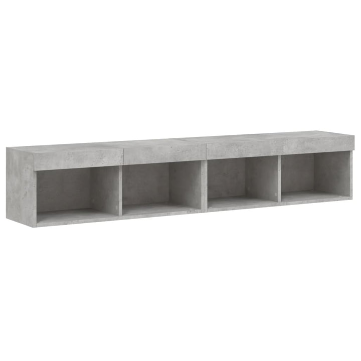Tv-Bänk Med Led-Belysning 2 St 80X30X30 Cm