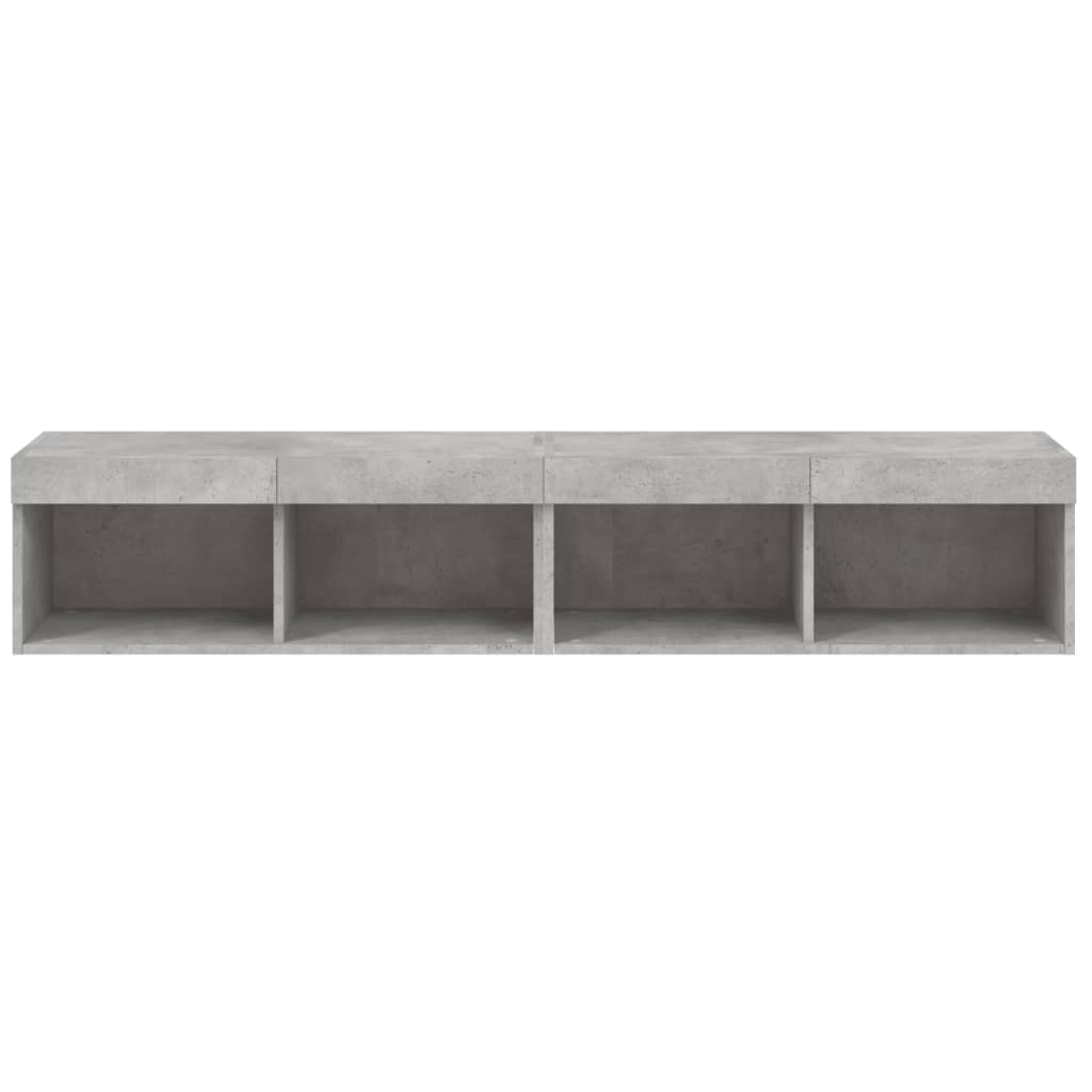 Tv-Bänk Med Led-Belysning 2 St 80X30X30 Cm